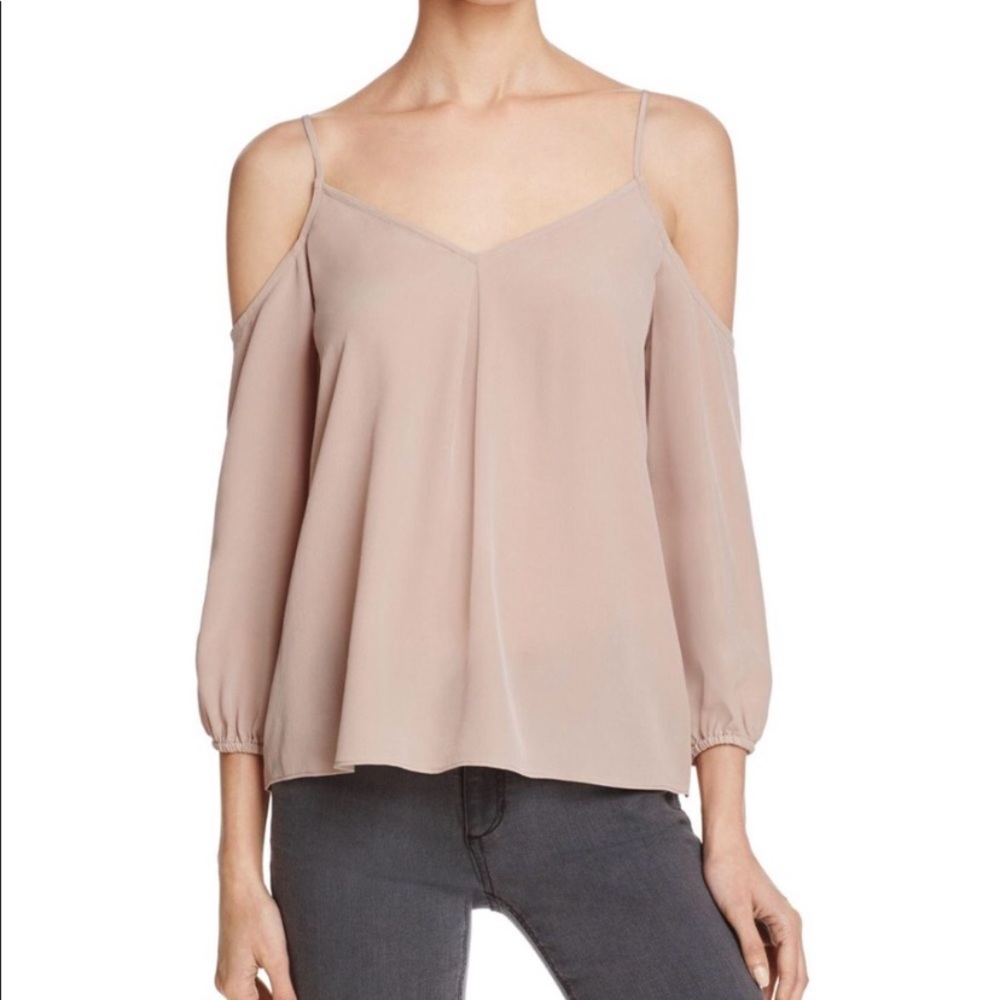 Joie Eclipse Cold Shoulder Silk Blouse XXS